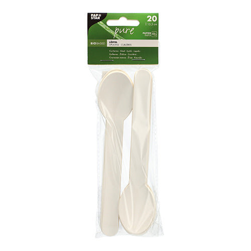 Löffel, Papier "pure" 15,8 cm weiss