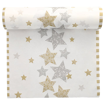 Tischläufer, stoffähnlich, Airlaid 24 m x 40 cm "Stardust"