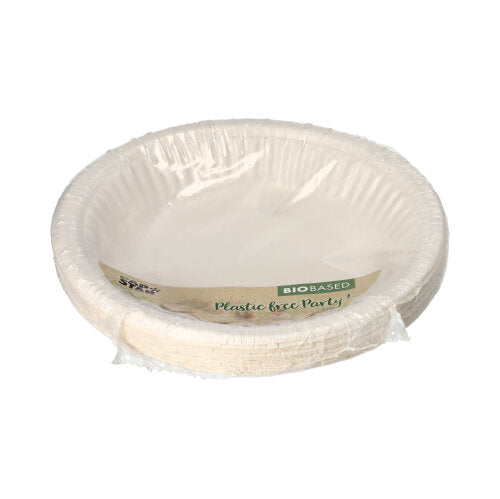 Schalen, Pappe rund Ø 19 cm · 3 cm weiss