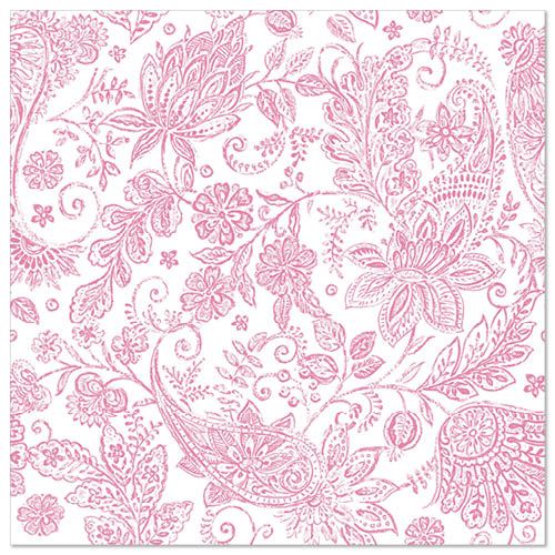 Servietten "ROYAL Collection" 1/4-Falz 40 cm x 40 cm fuchsia "Paisley"