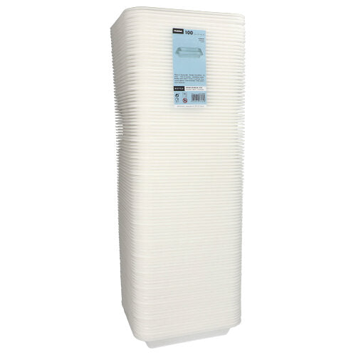 Siegelschalen, XPS 2-geteilt 975 ml 4,2 cm x 21,2 cm x 25 cm weiss laminiert