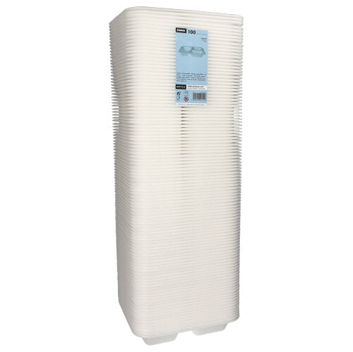 Siegelschalen, XPS 3-geteilt 925 ml 4,2 cm x 21,2 cm x 25 cm weiss laminiert