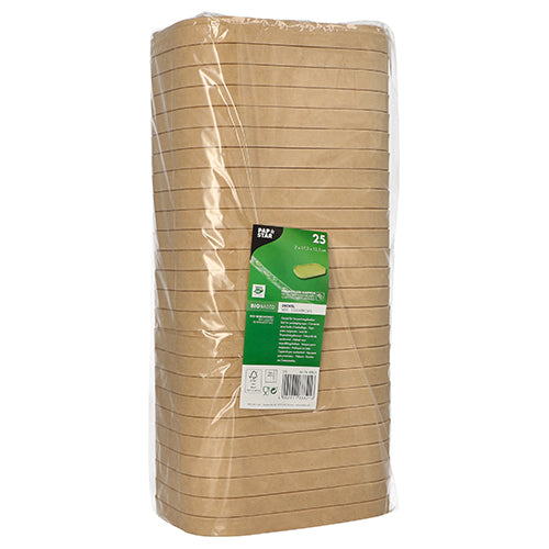 Deckel für Verpackungsbecher, Pappe rechteckig 1,8 cm x 17,1 cm x 12 cm braun