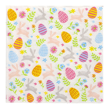 Servietten, 3-lagig 1/4-Falz 33 cm x 33 cm "Happy Easter"