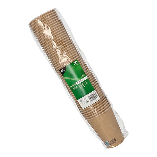 Trinkbecher, Pappe 0,3 l Ø 9 cm · 11 cm braun