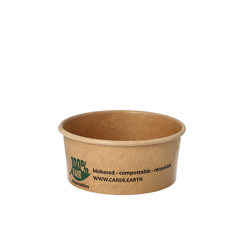 Suppenbecher, Pappe rund 180 ml Ø 9,8 cm · 4,9 cm braun