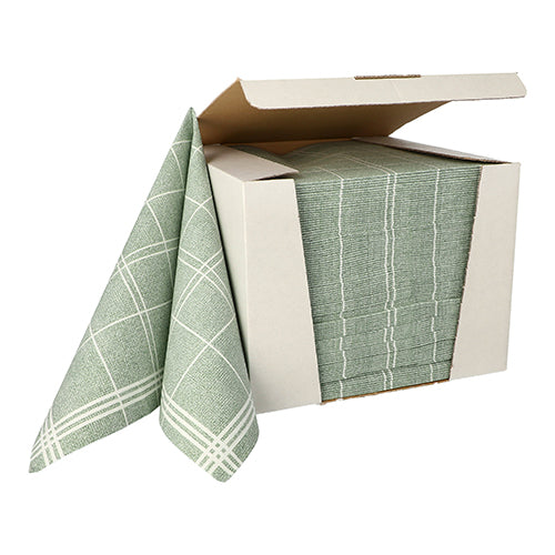 Servietten "ROYAL Collection" 1/4-Falz 40 cm x 40 cm dunkelgrün "Kitchen Craft"