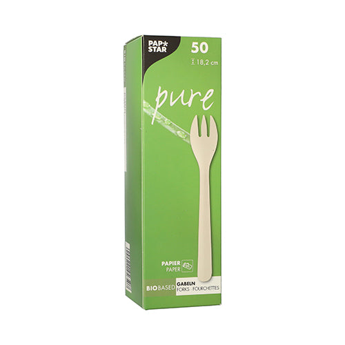 Gabeln, Papier "pure" 18,2 cm weiss