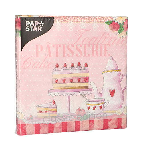 Servietten, 3-lagig 1/4-Falz 33 cm x 33 cm "Patisserie"
