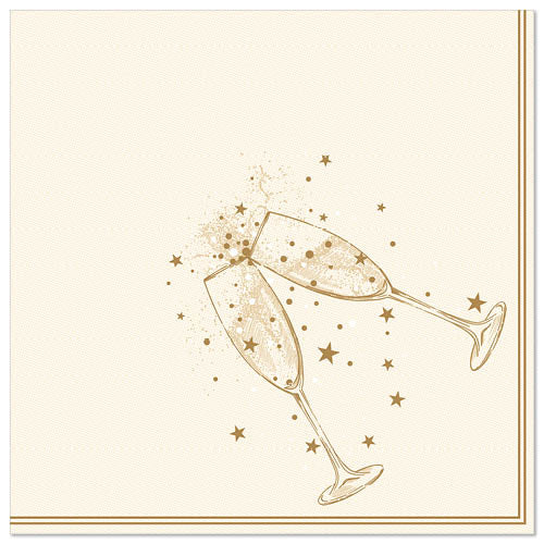 Servietten "ROYAL Collection" 1/4-Falz 40 cm x 40 cm gold "Festivity"