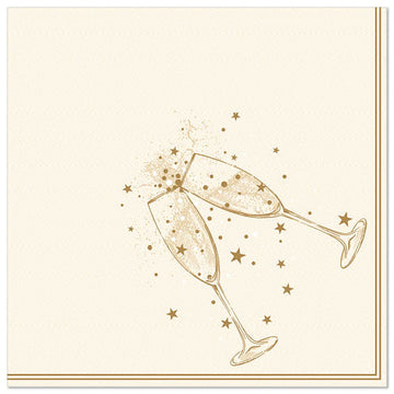 Servietten "ROYAL Collection" 1/4-Falz 40 cm x 40 cm gold "Festivity"