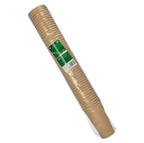 Trinkbecher, Pappe 0,5 l Ø 9 cm · 15 cm braun