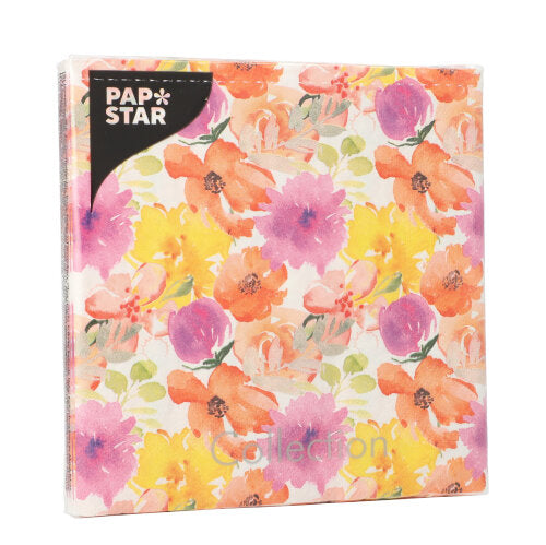 Servietten, 3-lagig 1/4-Falz 33 cm x 33 cm "Flowers Splendor"