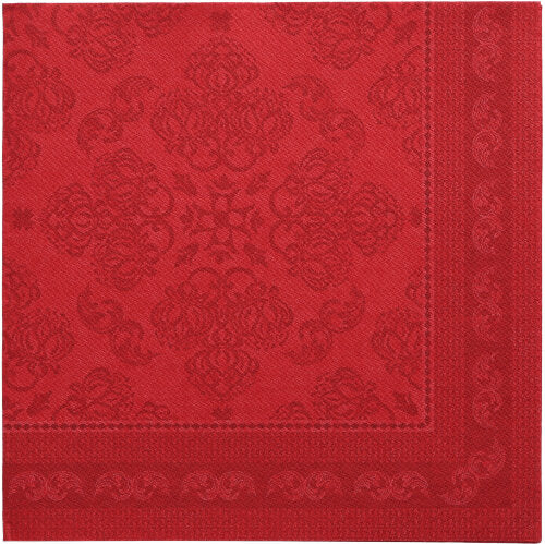 Servietten "ROYAL Collection" 1/4-Falz 40 cm x 40 cm bordeaux "Arabesque"