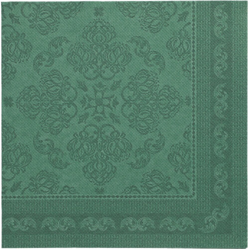 Servietten "ROYAL Collection" 1/4-Falz 40 cm x 40 cm dunkelgrün "Arabesque"