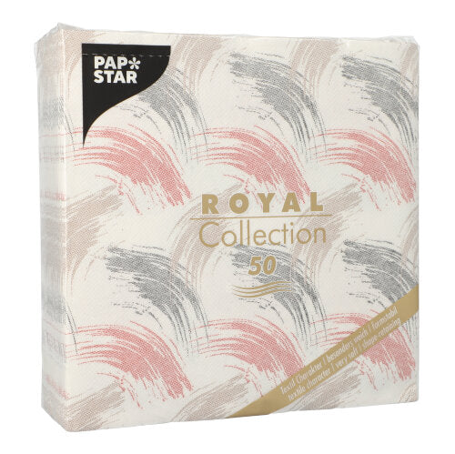 Servietten "ROYAL Collection" 1/4-Falz 40 cm x 40 cm rost "Brushstroke"