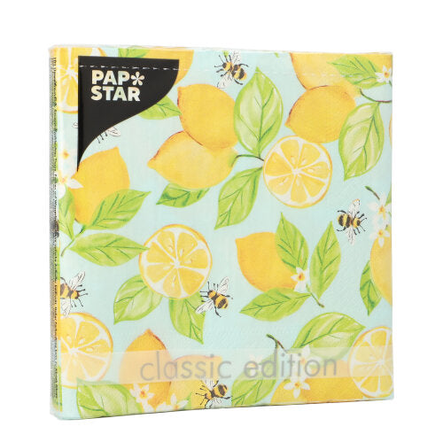Servietten, 3-lagig 1/4-Falz 33 cm x 33 cm "Lemon Grove"
