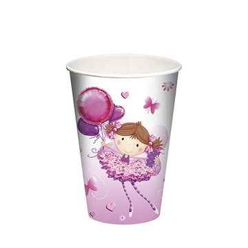 Trinkbecher, Pappe 0,2 l Ø 7 cm · 9,7 cm lila "Little Dancer"