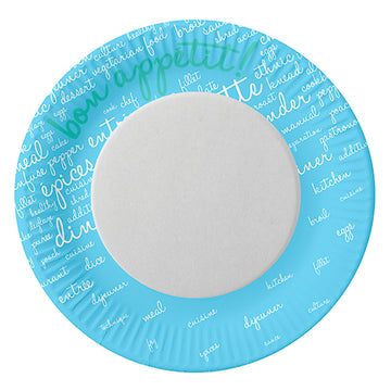 Teller, Pappe rund Ø 23 cm blau "Table Pleasures"
