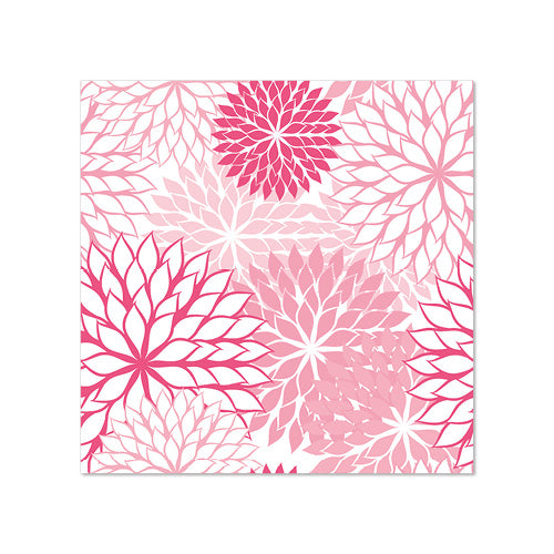 Servietten, 3-lagig 1/4-Falz 25 cm x 25 cm rosa "Floralies"