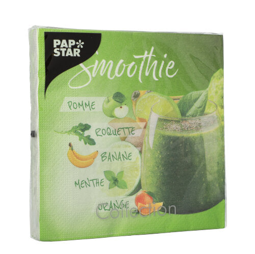 Servietten, 3-lagig 1/4-Falz 33 cm x 33 cm "Smoothie"