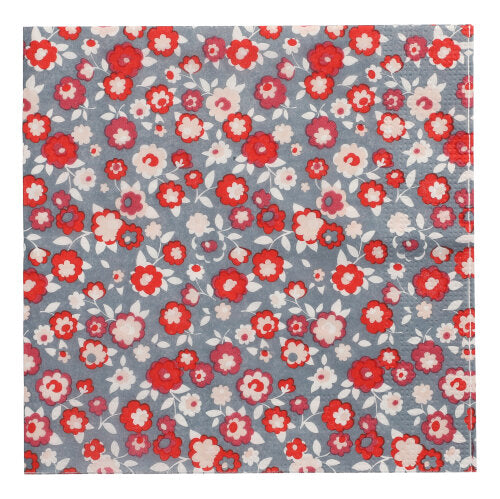 Servietten, 3-lagig 1/4-Falz 33 cm x 33 cm "Liberty Rouge"