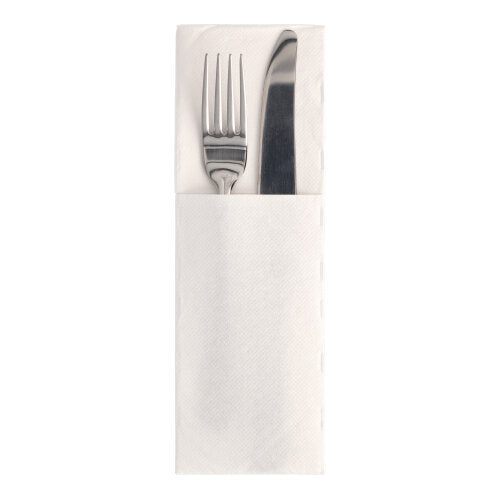 Servietten "ROYAL Collection" 48 cm x 30 cm weiss mit Besteckfalz