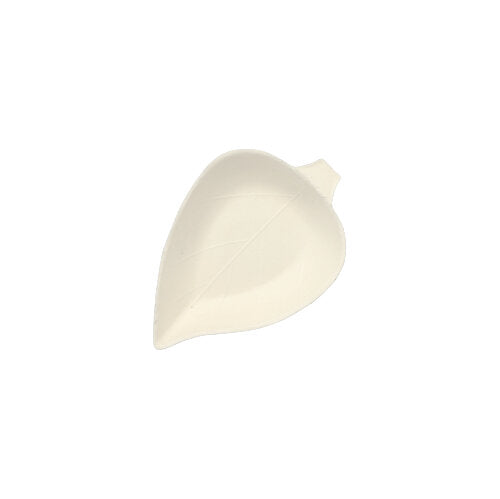 Fingerfood - Teller, Zuckerrohr "pure" 1,2 cm x 6 cm x 8 cm weiss "Leaf"