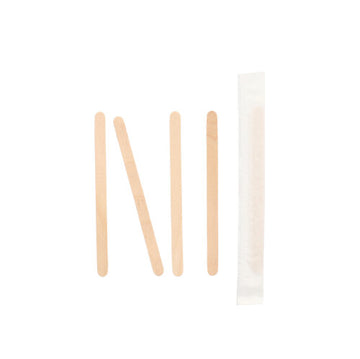 Rührstäbchen, Holz "pure" 9 cm x 6 mm einzeln gehüllt
