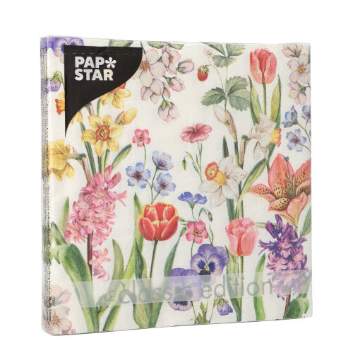 Servietten, 3-lagig 1/4-Falz 33 cm x 33 cm "Flower Meadow"