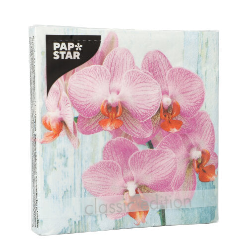 Servietten, 3-lagig 1/4-Falz 33 cm x 33 cm "Phalaenopsis"