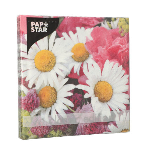 Servietten, 3-lagig 1/4-Falz 33 cm x 33 cm "Marguerite"