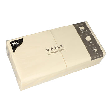 Servietten "DAILY Collection" 1/4-Falz 24 cm x 24 cm champagner