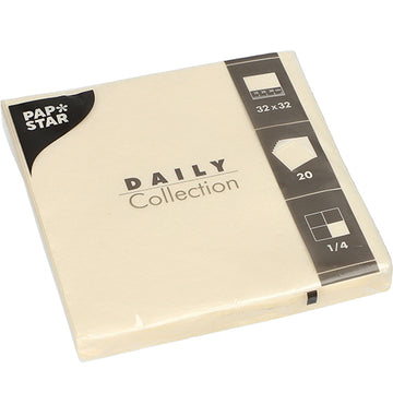 Servietten "DAILY Collection" 1/4-Falz 32 cm x 32 cm champagner