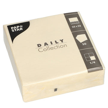 Servietten "DAILY Collection" 1/4-Falz 32 cm x 32 cm champagner