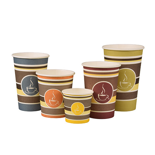 Trinkbecher, Pappe "To Go" 0,3 l Ø 8 cm · 11,7 cm "Coffee Rings"