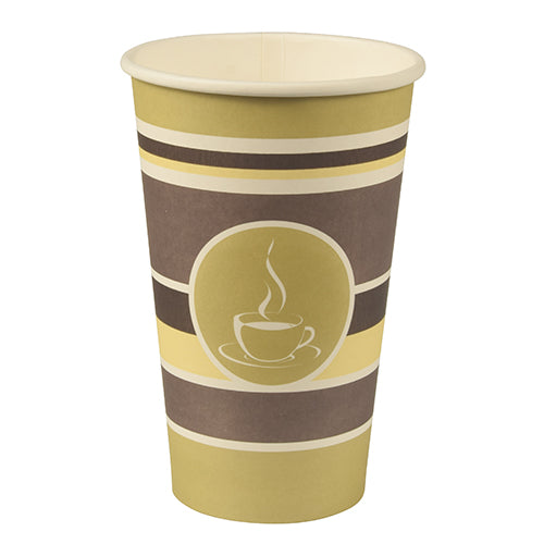 Trinkbecher, Pappe "To Go" 0,4 l Ø 9 cm · 13,9 cm "Coffee Rings"