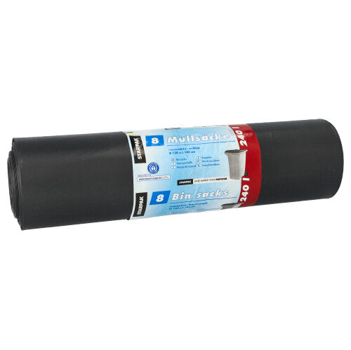 Müllsäcke, LDPE "blauer Engel" 240 l 145 cm x 120 cm schwarz