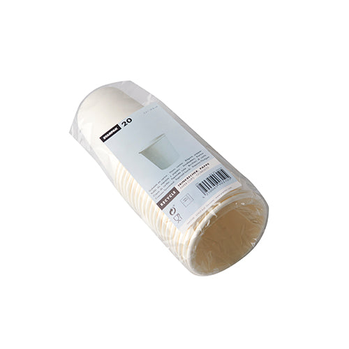 Trinkbecher, Pappe "To Go" 0,2 l Ø 8 cm · 9,1 cm weiss