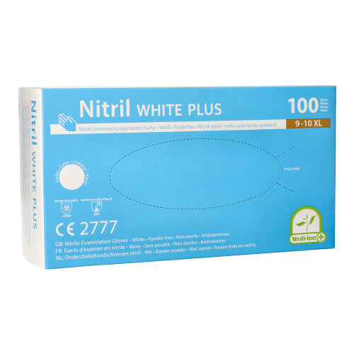 "Medi-Inn" Handschuhe, Nitril puderfrei "White Plus" weiss Größe XL