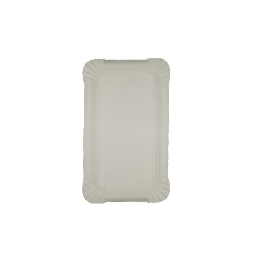 Teller, Pappe [rc] eckig 9 cm x 15 cm weiss