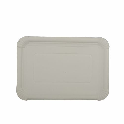Teller, Pappe [rc] eckig 18 cm x 26 cm weiss
