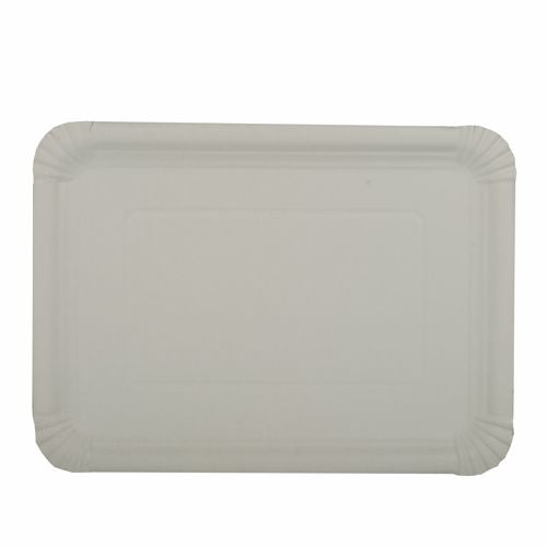 Teller, Pappe [rc] eckig 21 cm x 29 cm weiss