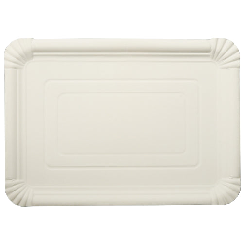 Teller, Pappe [ff] eckig 24 cm x 34 cm weiss