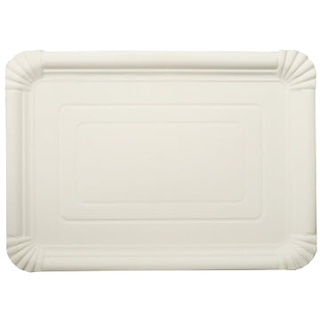 Teller, Pappe [ff] eckig 24 cm x 34 cm weiss
