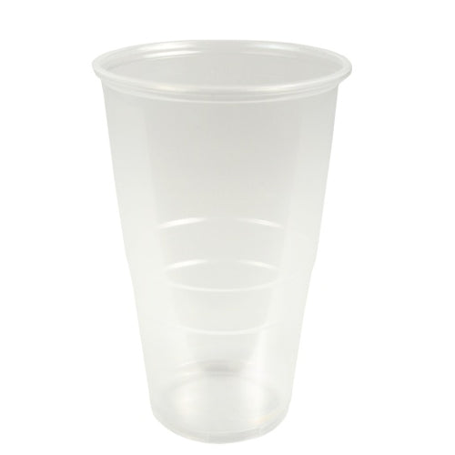 Bierbecher, PP 0,5 l Ø 9,5 cm · 14,8 cm transparent mit Schaumrand