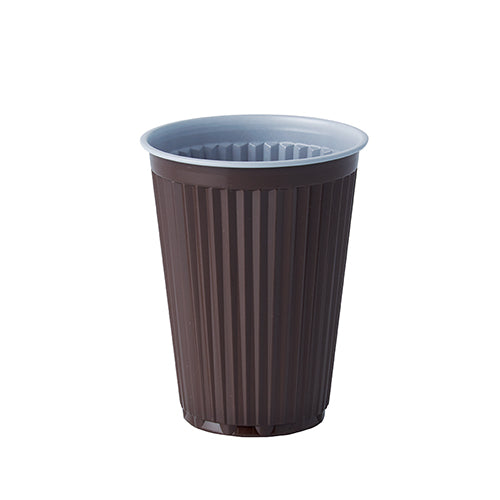 Thermo-Automatenbecher, PS 0,18 l Ø 7,03 cm · 9 cm braun/weiss