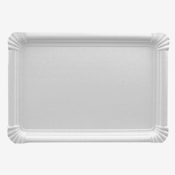 Teller, Pappe [ff] eckig 18 cm x 26 cm weiss