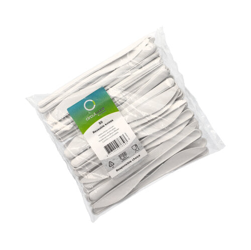 "Circulware" Mehrweg-Messer PP-MF 18,5 cm weiss extra stabil