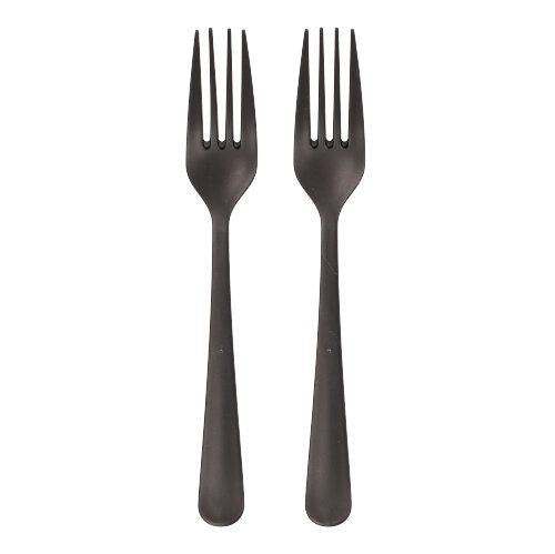 "Circulware" Mehrweg-Gabeln PP-MF 19 cm schwarz "Gaia" extra stabil